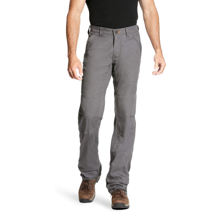 ARIAT Herren Arbeitshose Rebar M4 Herren-Arbeitshose, Stretch-Canvas 32W / 36L Grau, 32W / 36L Grau