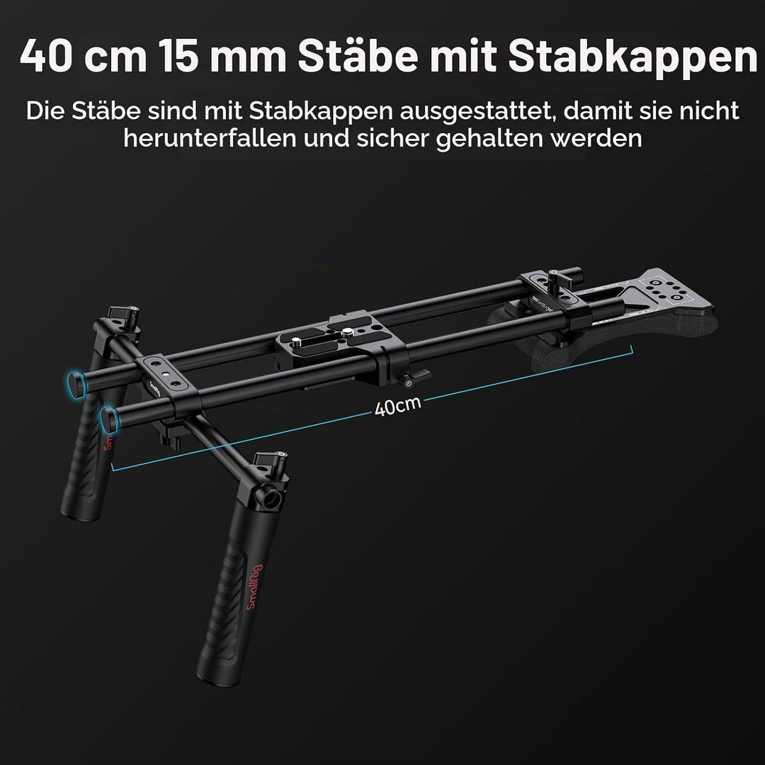 SMALLRIG Camera Shoulder Rig Basic Schulterset für DSLRs und spiegellose Kamera-Rig, Schulter-Rig mi