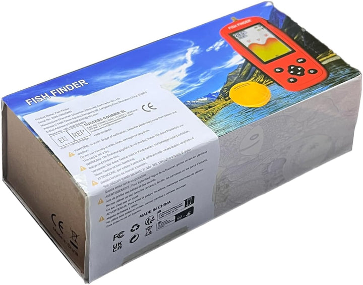 Fischfinder Wireless Fish Finder für Boote, Angeln im Kajak Echolot mit Tiefenmesser, Fischgrösse, W