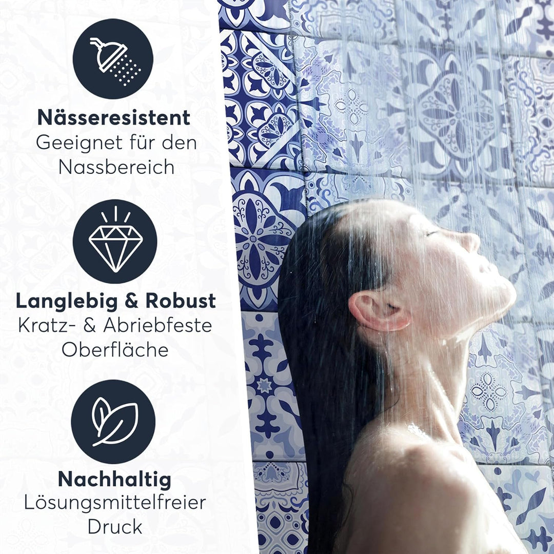 CREATISTO Klebefliesen Stickerfliesen Fliesenfolie - Hochwertige Sticker Aufkleber für Wandfliesen I