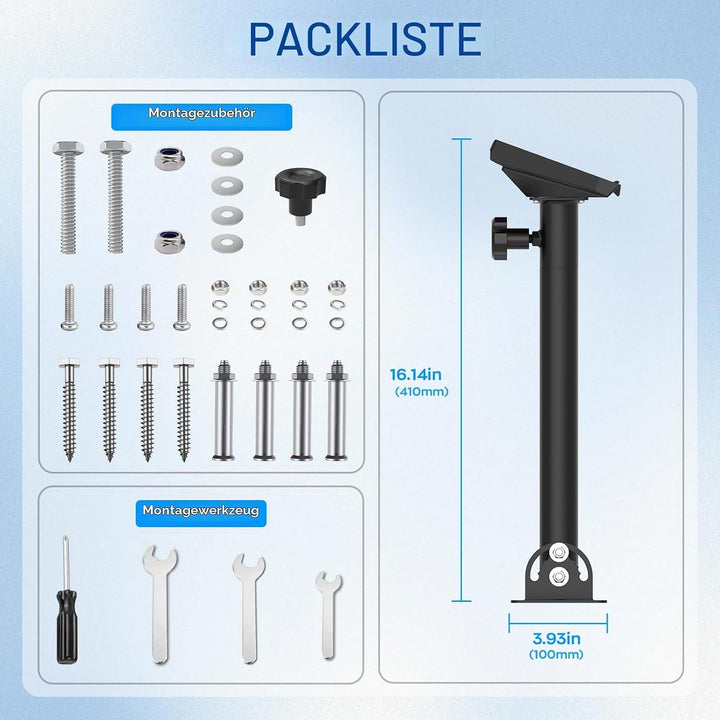 Gen 3 Starlink Mount IMAYCC 180° Verstellbare Starlink-Gen 3 Dachhalterung, Starlink-Montageset Komp