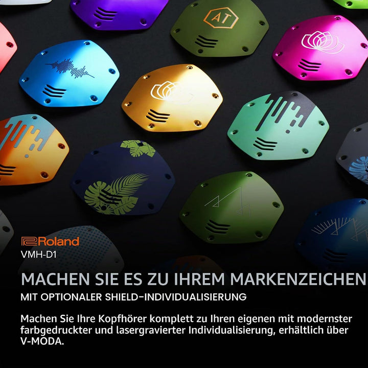 Roland VMH-D1 V-Drums Kopfhörer | Entwickelt von Roland &amp; V-Moda für V-Drums &amp; alle E-Drumkits | Imm