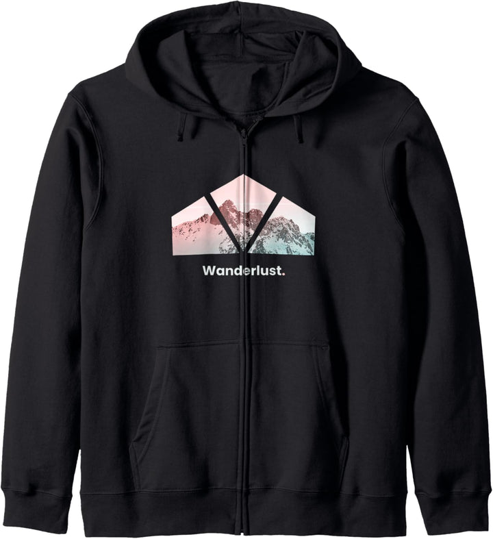 Wanderlust | Statement Kleidung Kapuzenjacke
