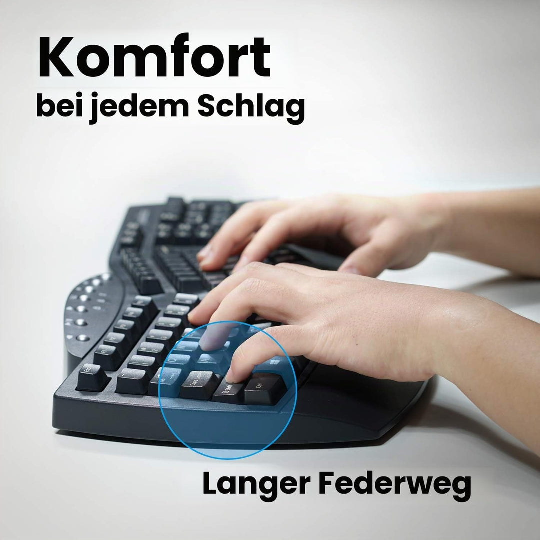 Perixx PERIBOARD-612 Wireless Ergonomic Split Keyboard with Dual Mode 2.4G and Bluetooth Feature, Co