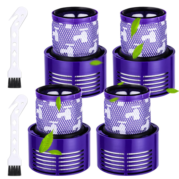 4 Stück Filter for Dyson V10 SV12, Waschbarer Ersatz Filter für Dyson Staubsauger V10 SV12 mit 2 Rei