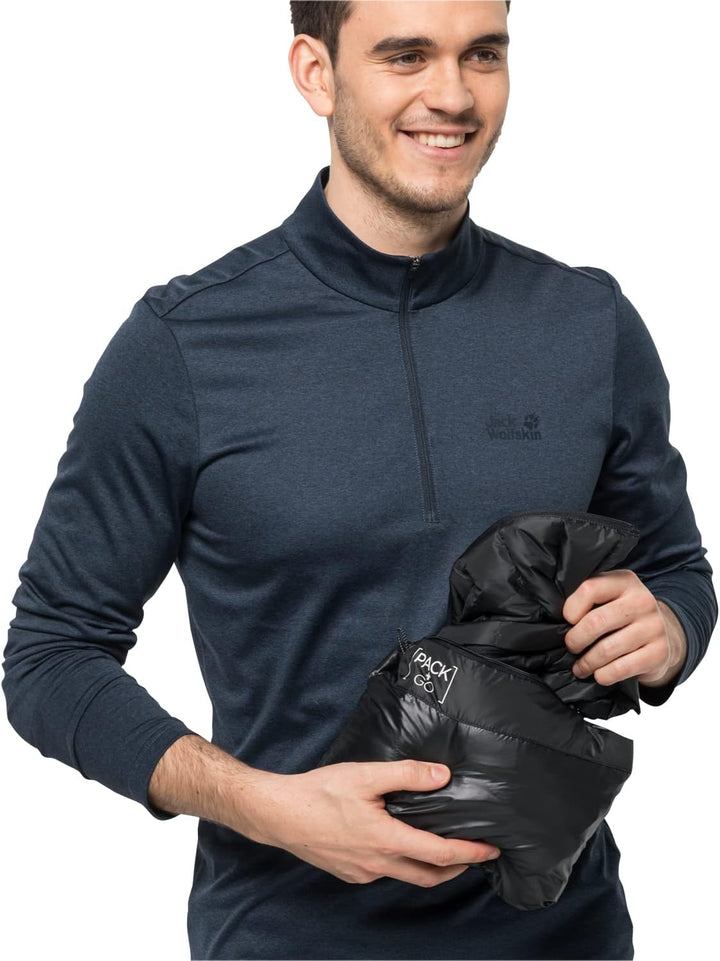 Jack Wolfskin Herren Pack & Go Down Vest M Weste, Schwarz