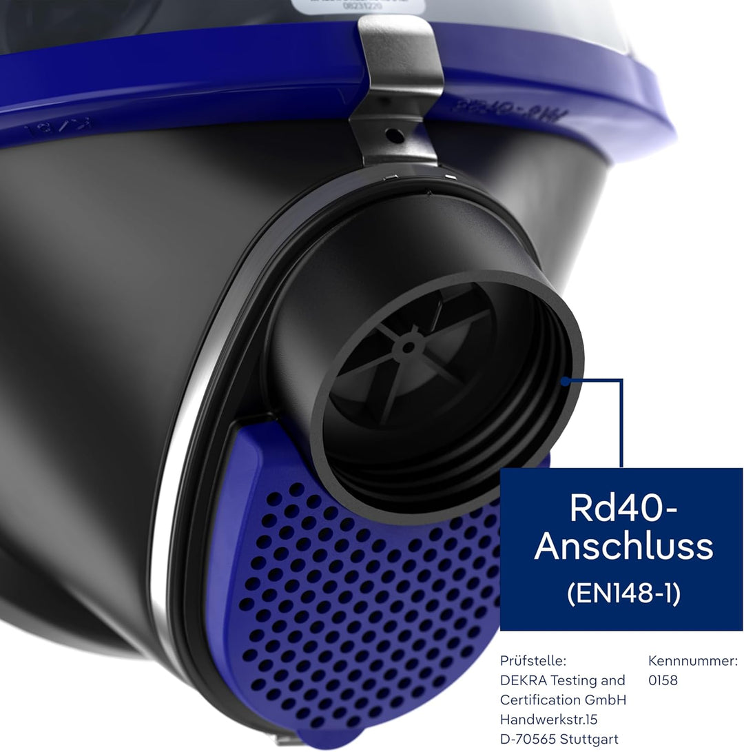 Dräger X-plore 6300 Vollmaske aus EPDM mit Standard-Rd40-Anschluss Rd40| Maske geeignet für Farben,
