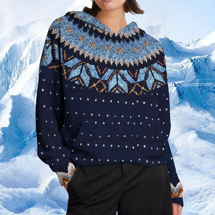 Norweger Pullover Damen Original Weihnachten Pullover Hoodie Damen Oversize Casual Rundhals Warm Swe