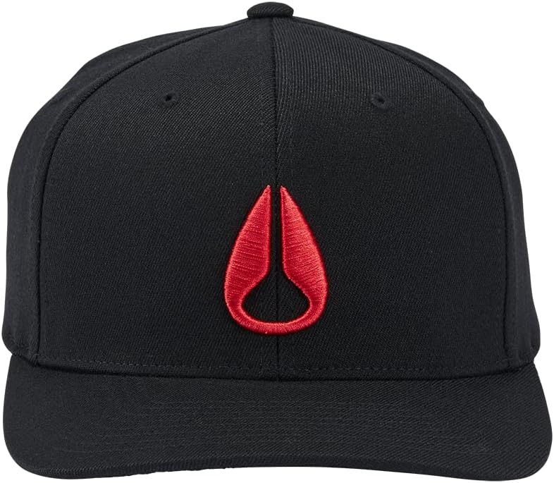 NIXON Herren Deep Down Ff Athletic Fit Hut S-M Black / Red, S-M Black / Red