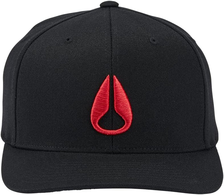 NIXON Herren Deep Down Ff Athletic Fit Hut S-M Black / Red, S-M Black / Red