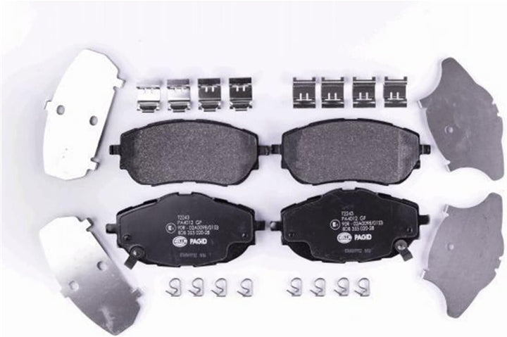 HELLA PAGID 8DB 355 020-281 Bremsbelagsatz - T2243 - Dicke/Stärke: 18.7mm - Bremssystem: Bosch - mit