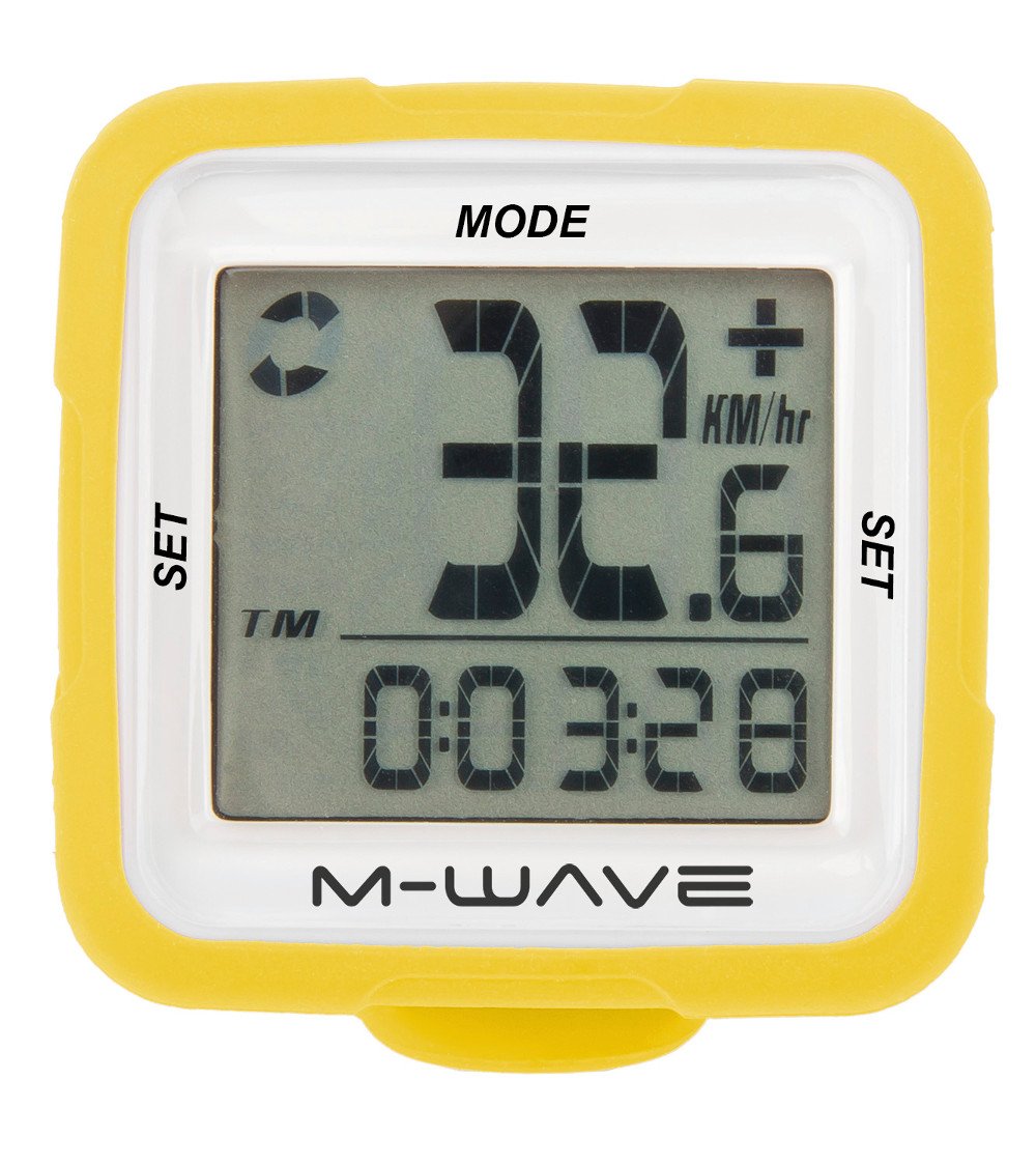 M-Wave Fahrradcomputer gelb, gelb