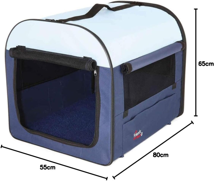 Trixie 39704 Mobile Kennel, M: 55 × 65 × 80 cm, Grau Grau 55 × 65 × 80 cm, Grau 55 × 65 × 80 cm
