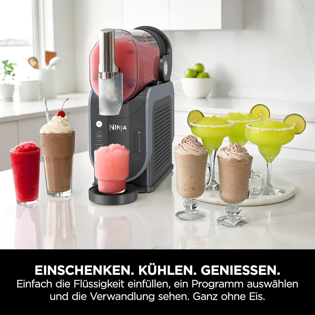 Ninja SLUSHi Maschine für Slush, Eis-Cocktails, Frappé, Milchshakes & gefrorenen Saft, ohne Eis oder