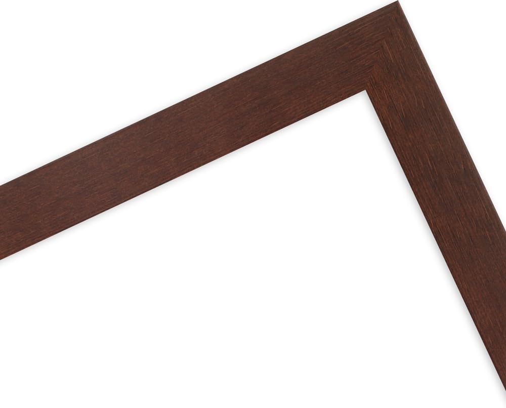 WANDStyle Bilderrahmen Modern 30x40cm I Farbe: Nussbaum-Optik I Fotorahmen I klassischer Holzbilderr