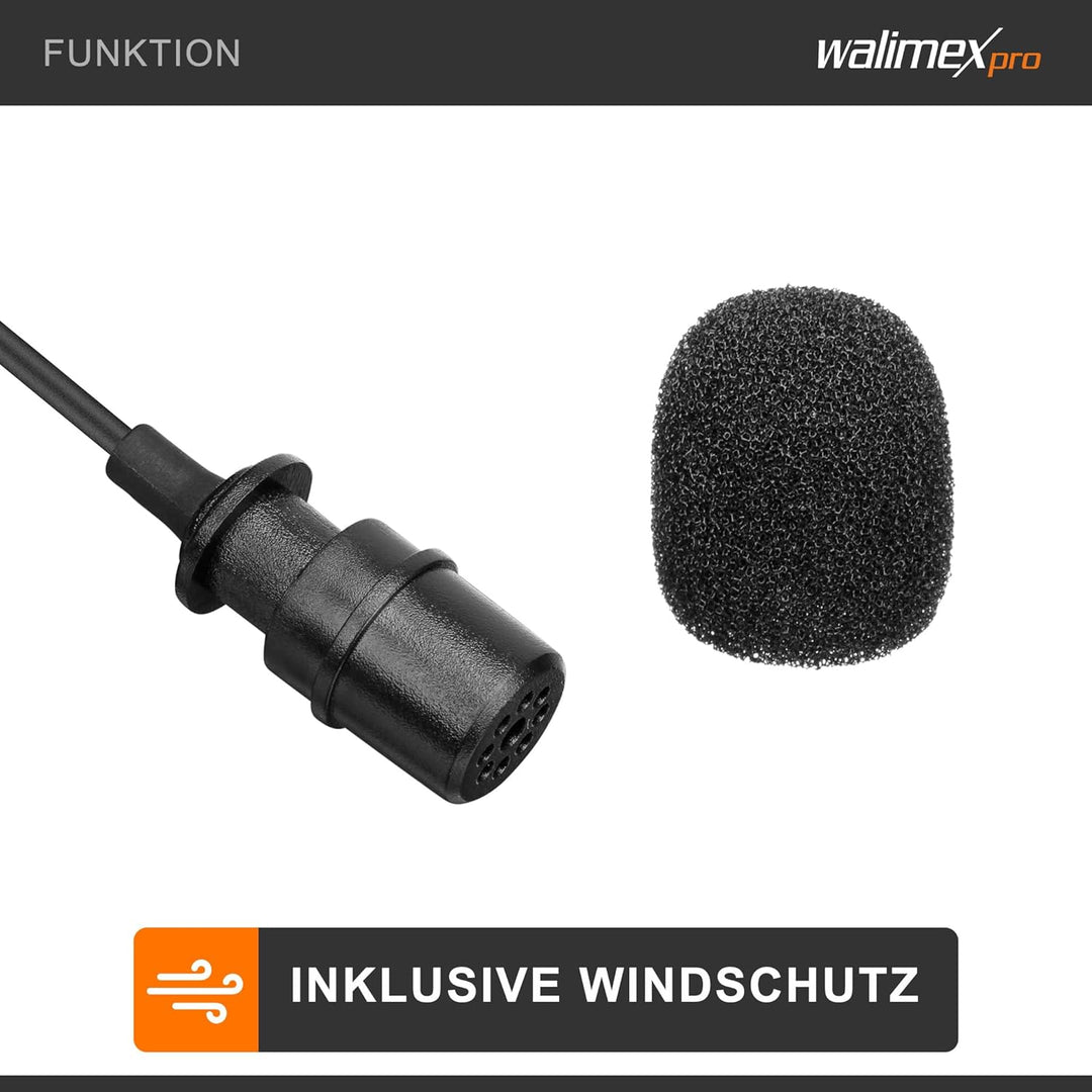 Walimex pro Boya M3 Ansteckmikrofon für USB C, leistungsstarkes Lavaliermikrofon 50 Hz-20 kHz, exter