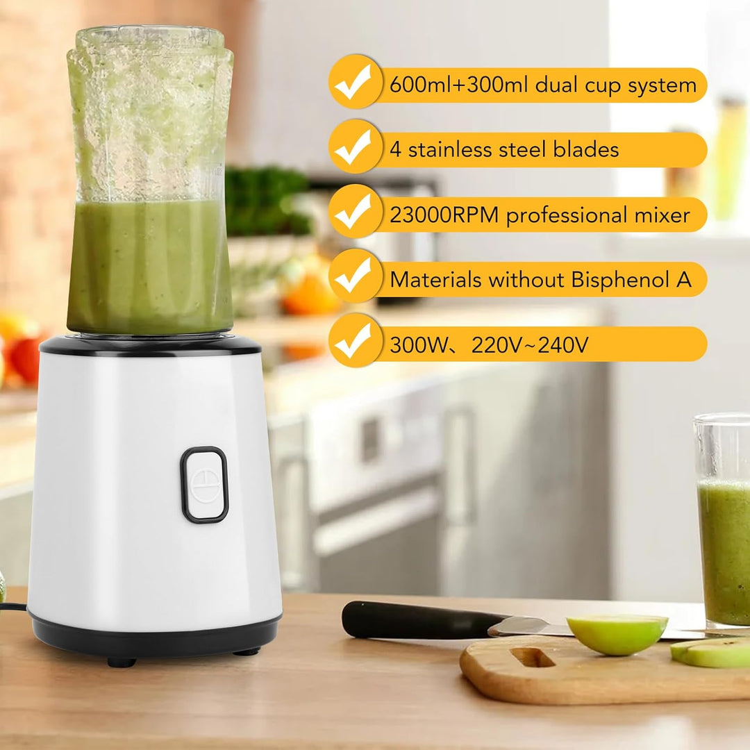 Mixer Smoothie Maker,Mini Standmixer,Smoothie Maker to go,Blender Mixer,BPA-Frei,23000RPM,Doppelbech