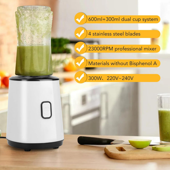 Mixer Smoothie Maker,Mini Standmixer,Smoothie Maker to go,Blender Mixer,BPA-Frei,23000RPM,Doppelbech