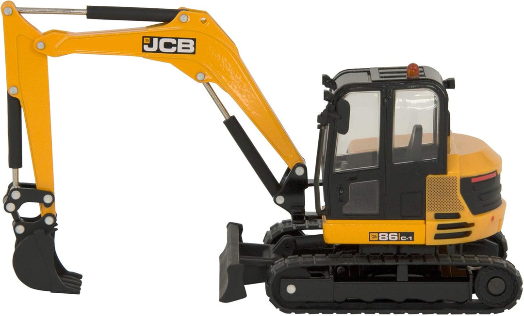 Britains Tomy 43013 Midi Kettenbagger 86C-1, Schiebe Spielzeug aus hochwertigem Material im Massstab
