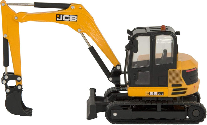 Britains Tomy 43013 Midi Kettenbagger 86C-1, Schiebe Spielzeug aus hochwertigem Material im Massstab