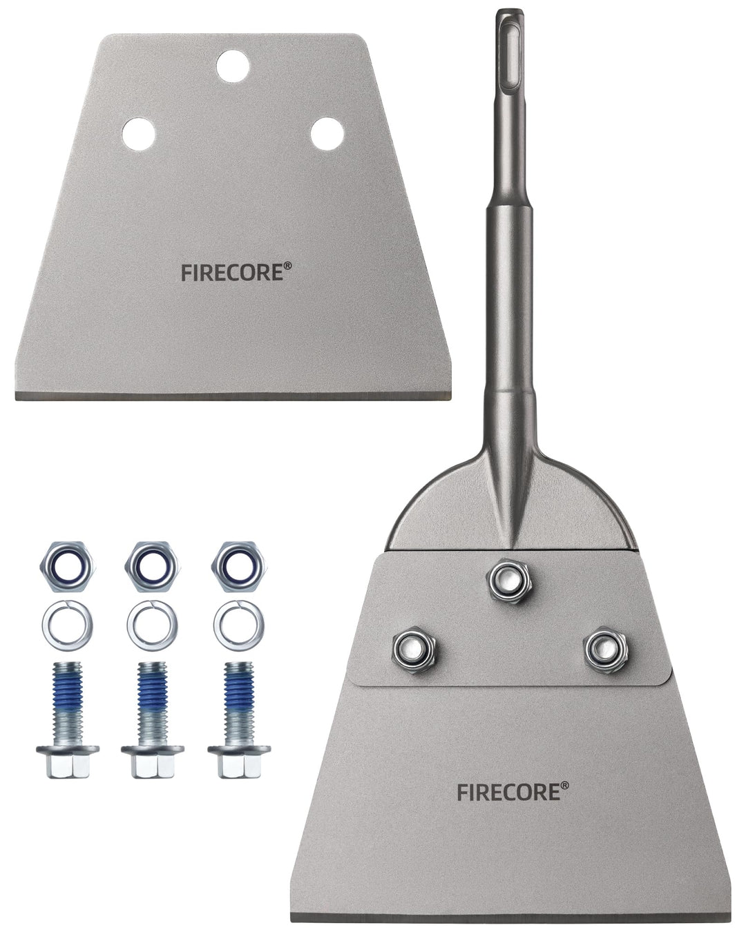 Firecore Spachtelmeissel 270mm×130mm, SDS Plus Spachtelmeissel, SDS Bodenschaber Inklusive Ersatzkli