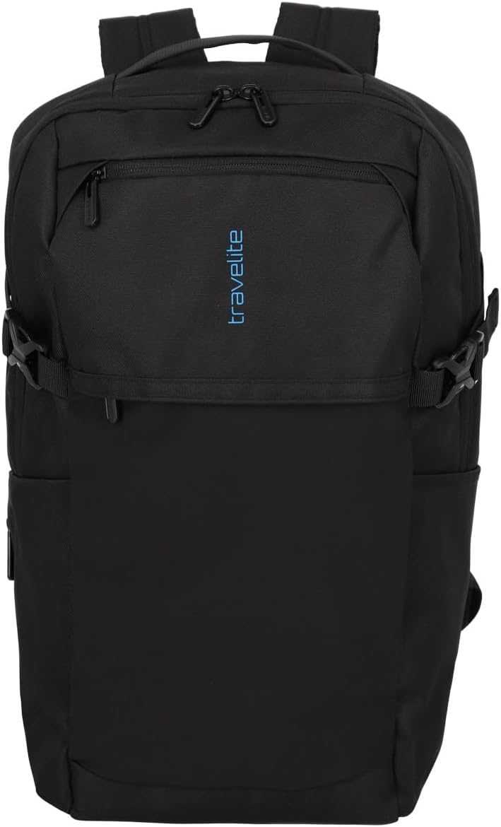 Travelite Handgepäck Rucksack, Laptop Rucksack 15,6 Zoll, PATHWAY Allround, Tagesrucksack aus recyce
