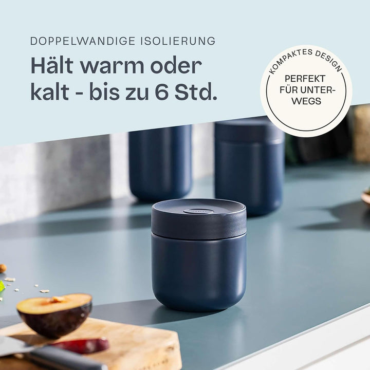 Berghoff Home Thermobehälter für Essen – 0,35L – Edelstahl Warmhaltebehälter – Thermobecher für Getr