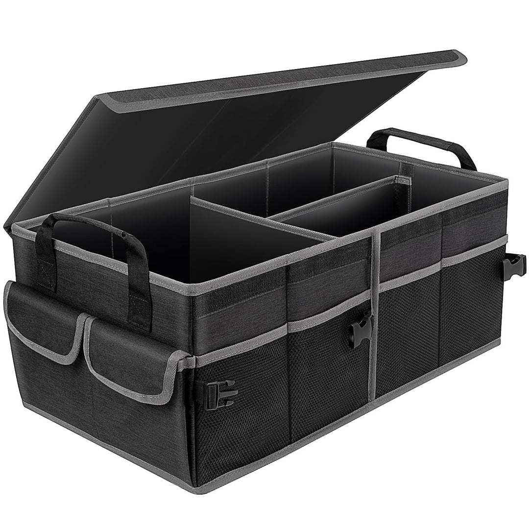 YBCPACK Auto Kofferraum Organizer mit Deckel [60L] - Stabil & Rutschfes - Faltbar Kofferraumtasch au