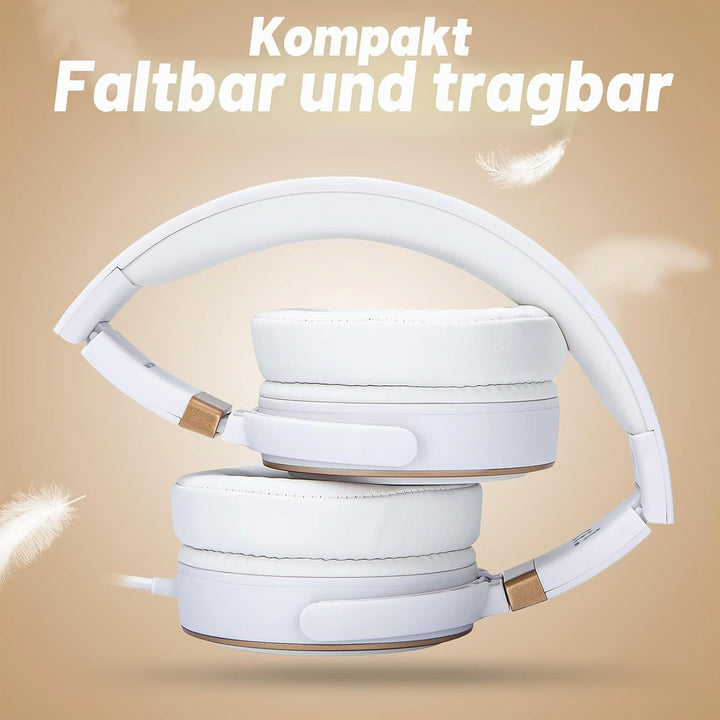 Rockpapa Circle One Faltbar Kopfhörer mit Mikrofon und Lautstärkeregelung für Handys Tablets Laptop