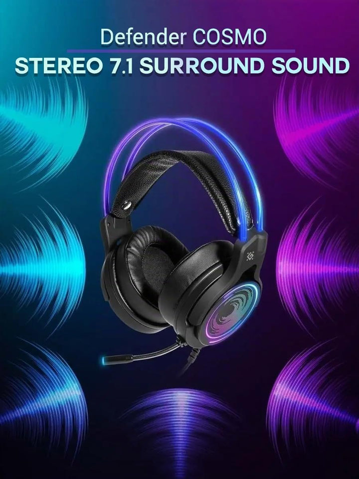 Defender® Gaming Headset, 7.1 Surround Sound, Gaming Kopfhörer PC mit Kabel für PS4, Laptop, Over-Ea