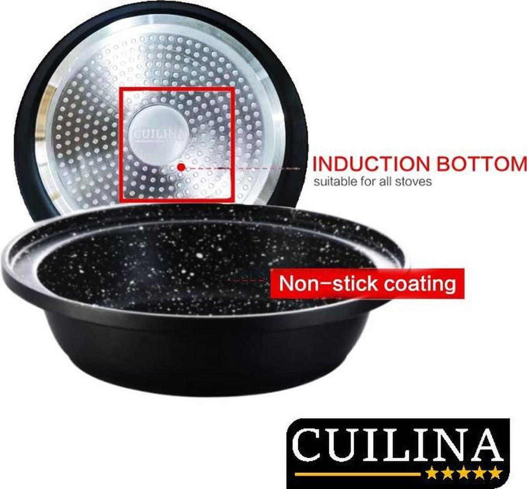 CUILINA Tajine Ø 30 cm – für alle Herdarten geeignet, inkl. Induktion – Aluminiumguss & Keramikdecke