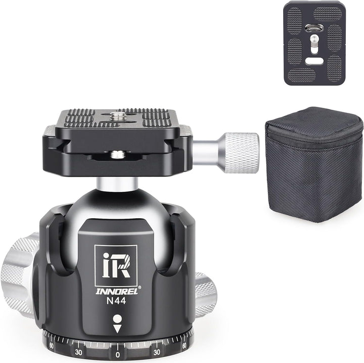 INNOREL N44 Kugelkopf Stativköpfe Tripod Head Niedrige Profile Kugelkopf 360 Grad Drehbarer Durchmes