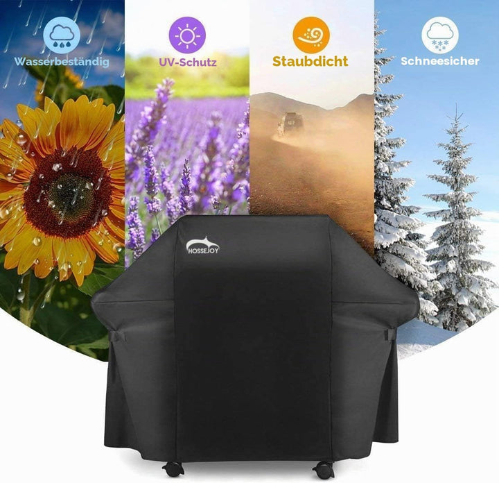 Grill Abdeckhaube, Grillabdeckung Wasserdicht BBQ Cover Schutzhuelle Haube Grill Abdeckplane für Bri