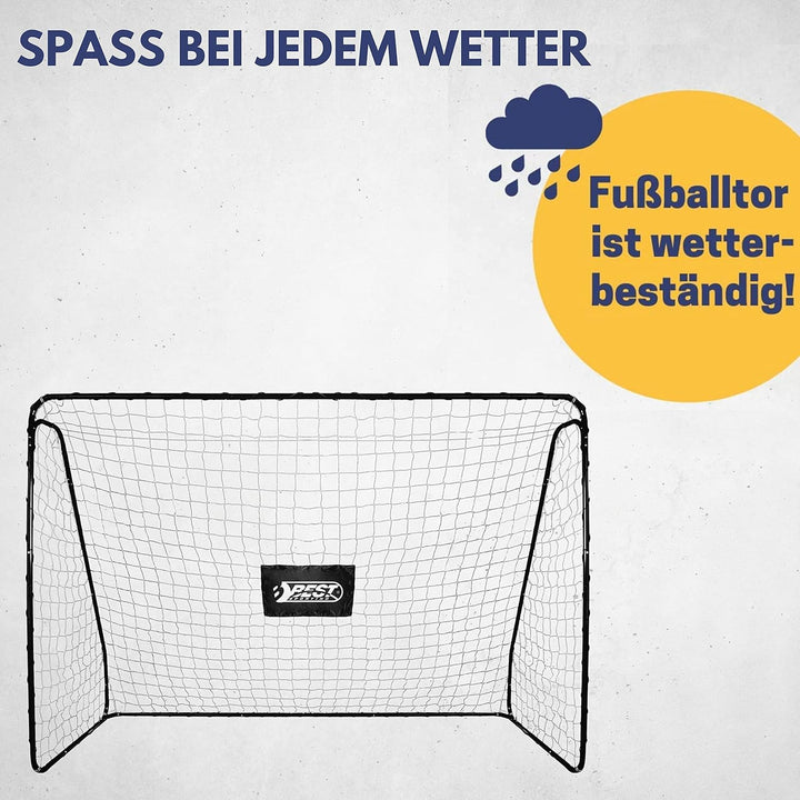 Best Sporting Fussballtore für Garten Kinder 213x152 cm I Fussballtor Kinder in schwarz mit weissem