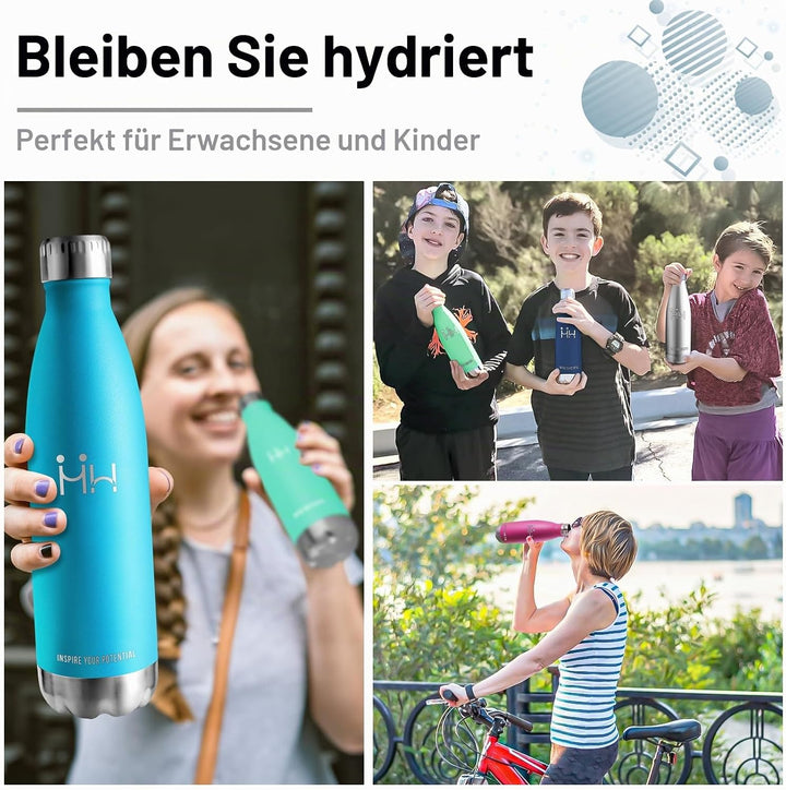 HoneyHolly Trinkflasche Edelstahl - 750ml - Thermosflasche, BPA-Frei, Trinkflasche Sport - Auslaufsi