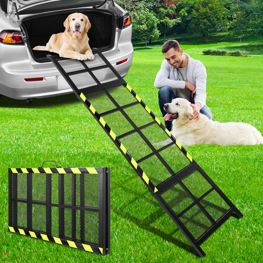 Viugreum 189x50cm Hunderampe Auto Klappbar, Rampe Hund für SUVs und LKWs, hunderampen Tragkraft über