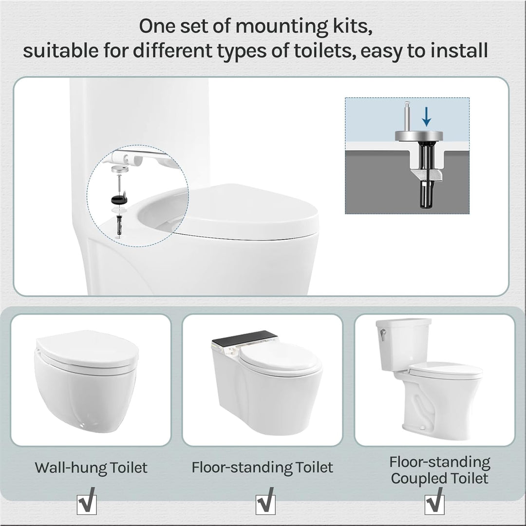 WOLTU Toilettendeckel mit Absenkautomatik Motiv, WC Sitz mit Schnellverschluss, Toilettensitz O Form