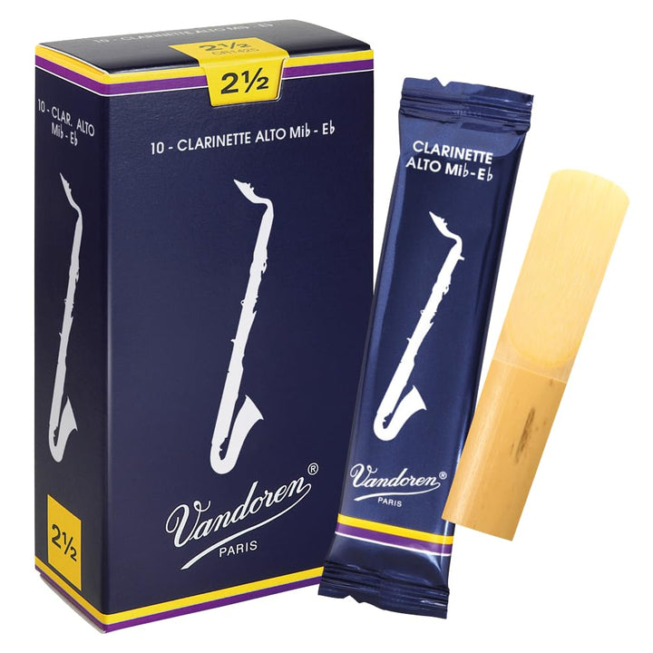 Vandoren CR1425 Traditional Alt-Klarinetten Blätter, 10 Einheiten Festigkeit 2,5, Festigkeit 2,5
