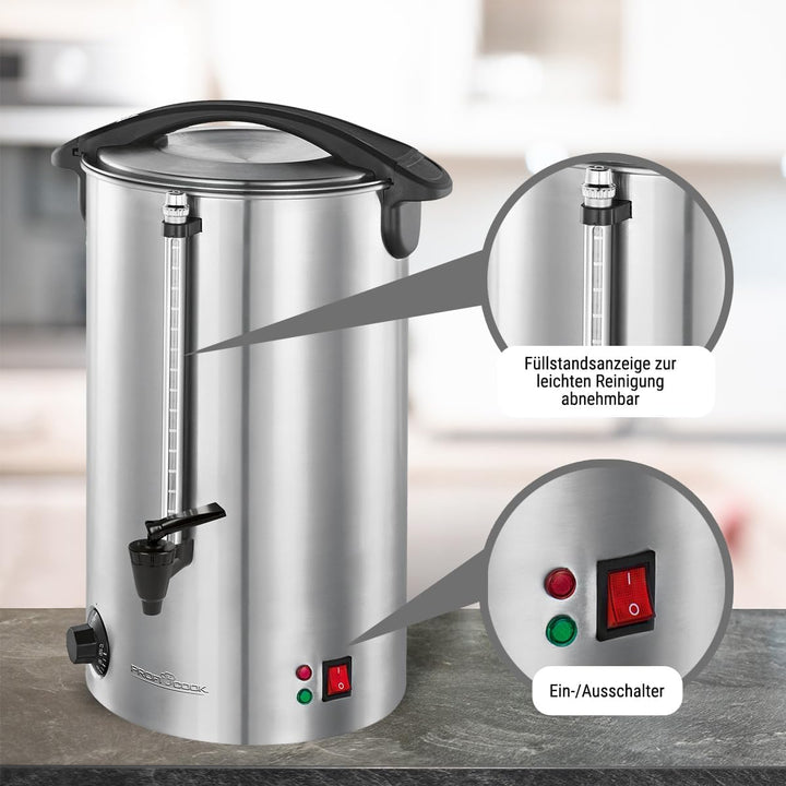 ProfiCook PC-HGA 1196 Heissgetränkeautomat, zum Erhitzen und Warmhalten von z.B. Glühwein/Kaffee/Tee