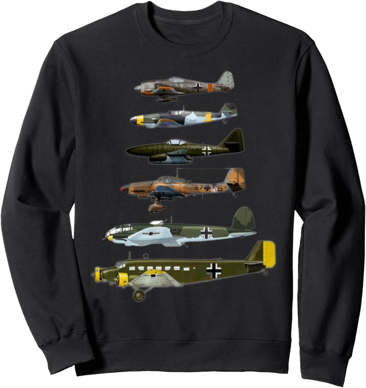 WW2 deutsche Warplanes JU-87 Stuka ME 262 Sweatshirt