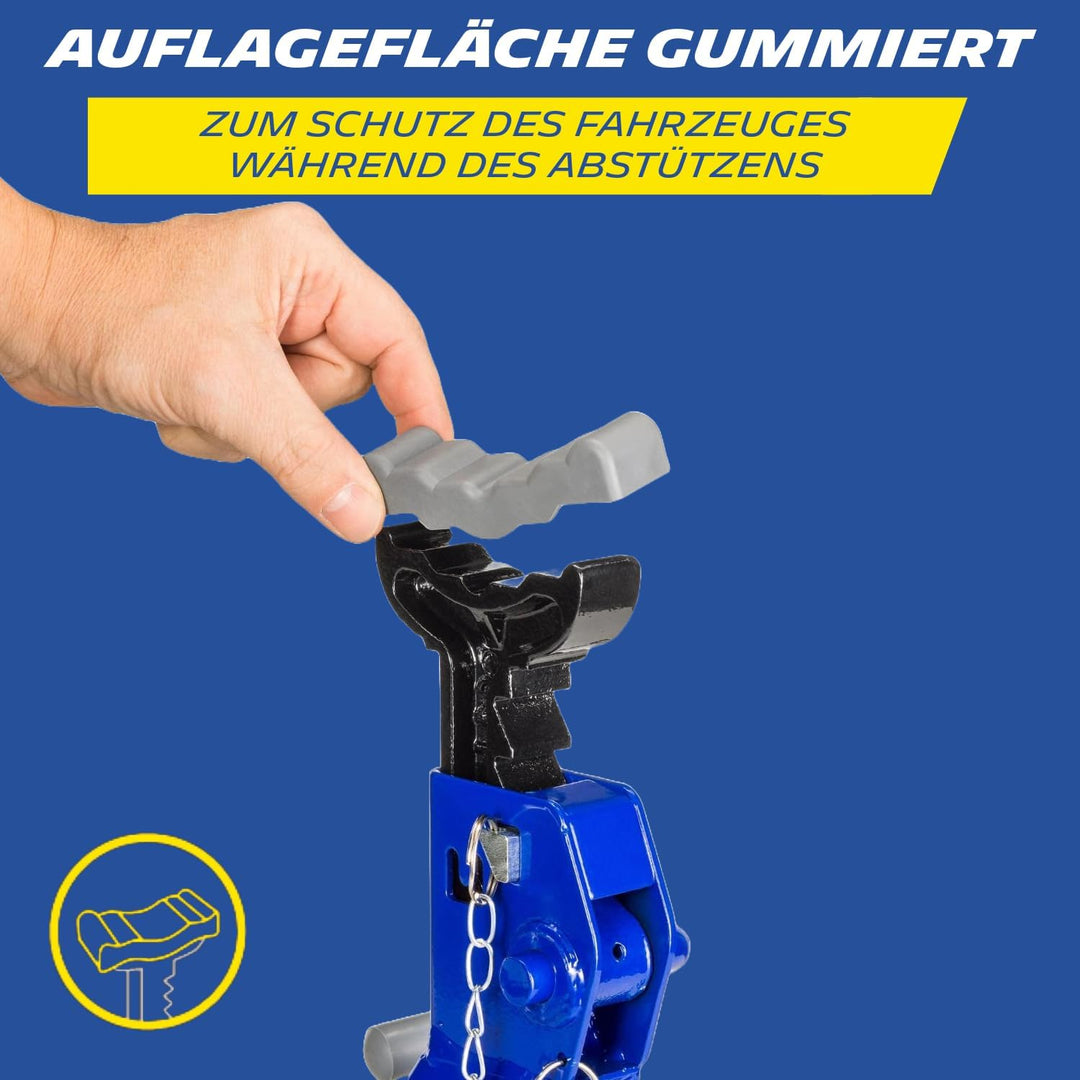 MICHELIN Unterstellbock 2 Tonnen Traglast, 2 Stück Stützböcke, Höhenverstellbar 280 mm bis 428 mm Hu