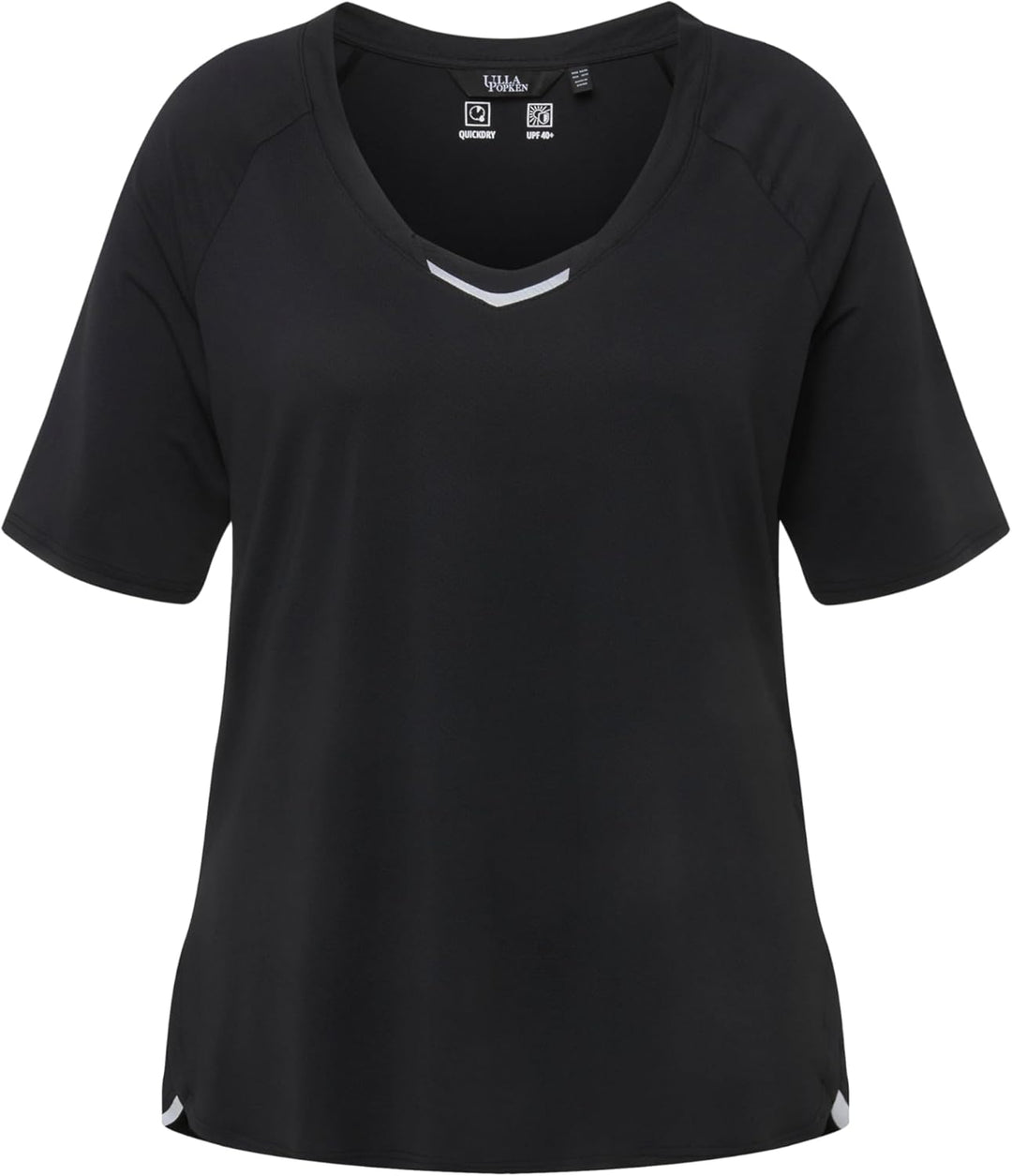 Ulla Popken Damen T-Shirts 42-44 Schwarz, 42-44 Schwarz