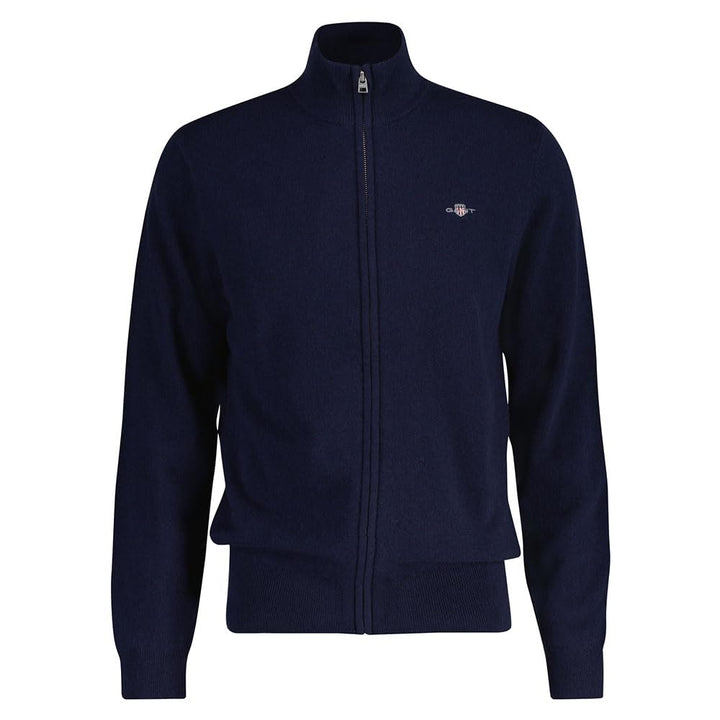 GANT Herren Extrafine Lambswool Zip Cardigan Strickjacke S Marine, S Marine