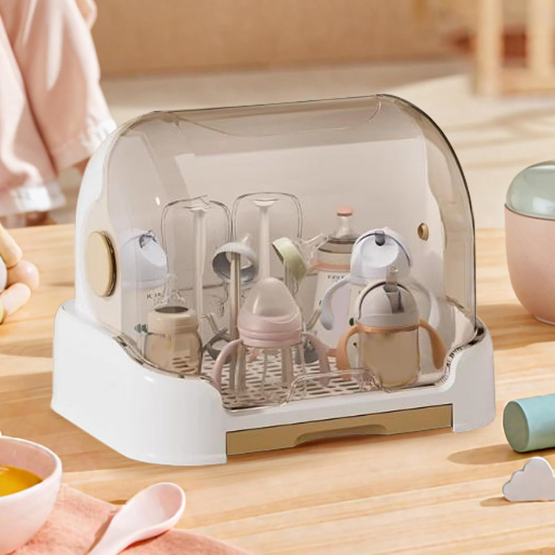 Babyflaschen Aufbewahrung - Baby Milchflaschen Trockenhalter Organizer,Staubdichte Tragbare Box Für
