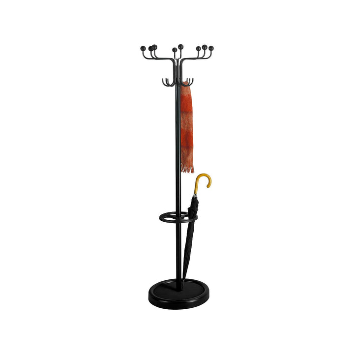 kerkmann 6080 Plumbing Garderobenst„nder Rondo, 8 Haken, drehbar, schwarz
