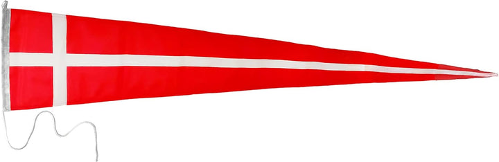 FLAGLY Premium Langwimpel Dänemark 160g/m² Stoffgewicht, robustes und witterungsbeständiges Schiffsf
