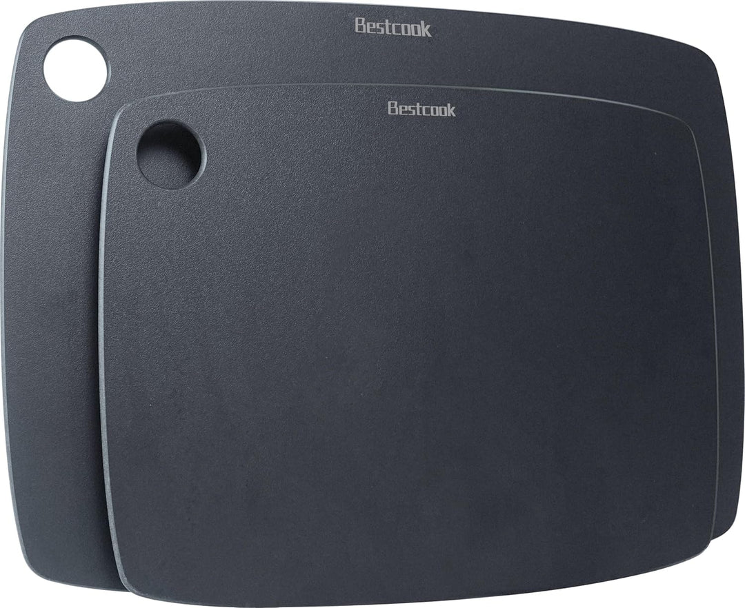 BESTCOOK Schneidebretter aus Holzfaser, 2er-Set, Spülmaschinenfest, Hohe Dichte, Antiporös, BPA-frei