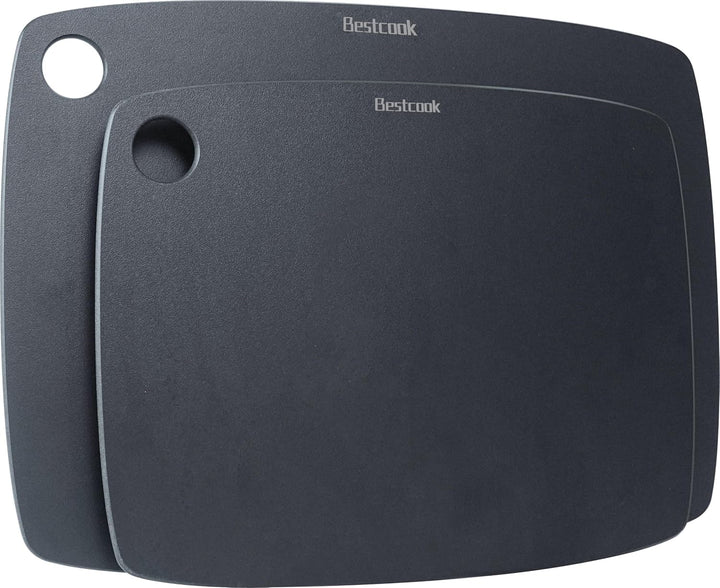 BESTCOOK Schneidebretter aus Holzfaser, 2er-Set, Spülmaschinenfest, Hohe Dichte, Antiporös, BPA-frei