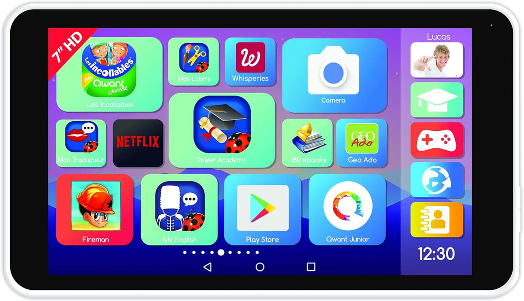 Lexibook LexiTab Master 7 TL70FR Interaktives Kinder-Tablet, 32 GB, 7 Zoll, Blau