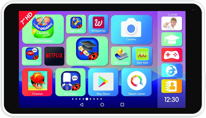 Lexibook LexiTab Master 7 TL70FR Interaktives Kinder-Tablet, 32 GB, 7 Zoll, Blau